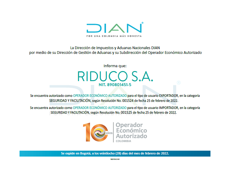 Certificado OEA